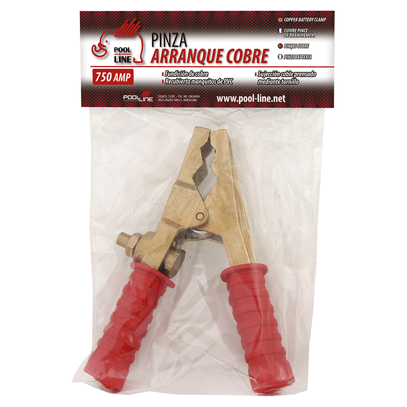 PINZA ARRANQUE MACIZA ROJA 750