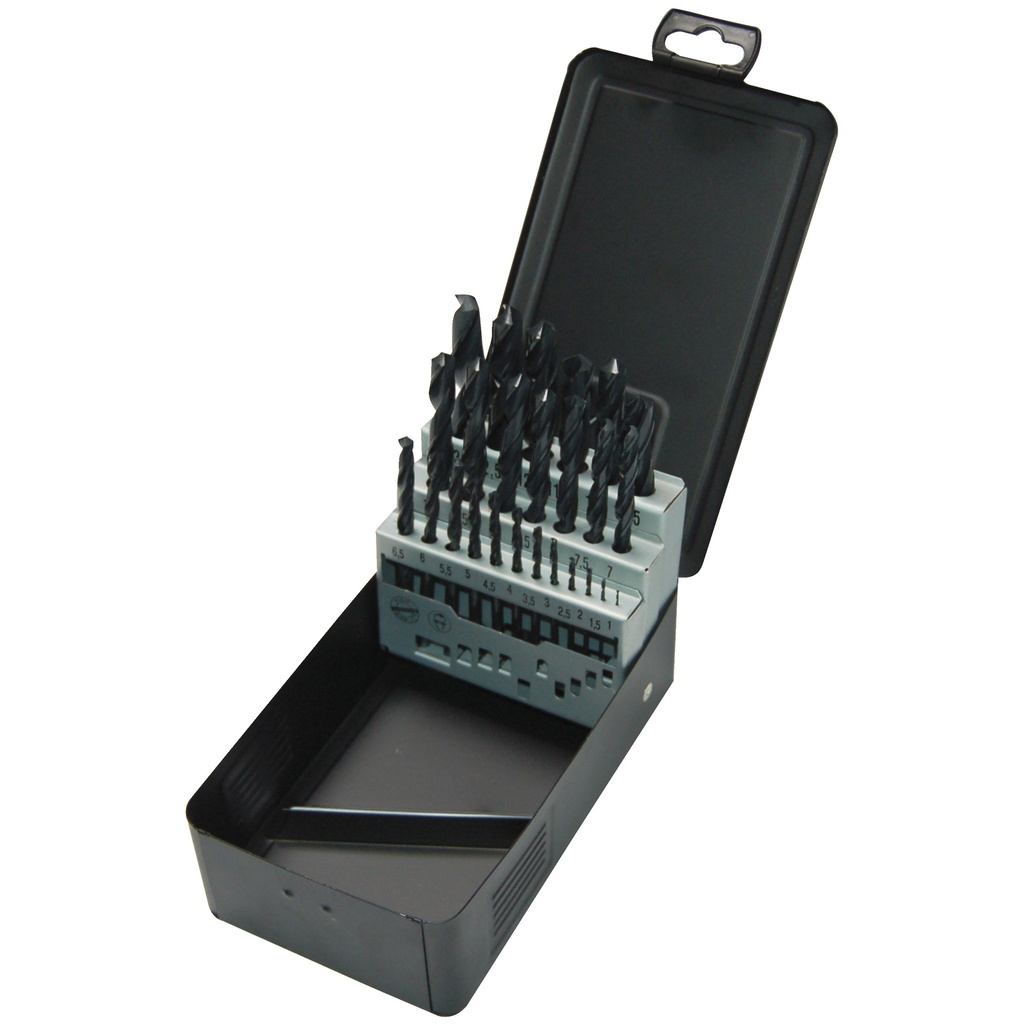 Estuche met lico de brocas HSS-R (25-piezas)